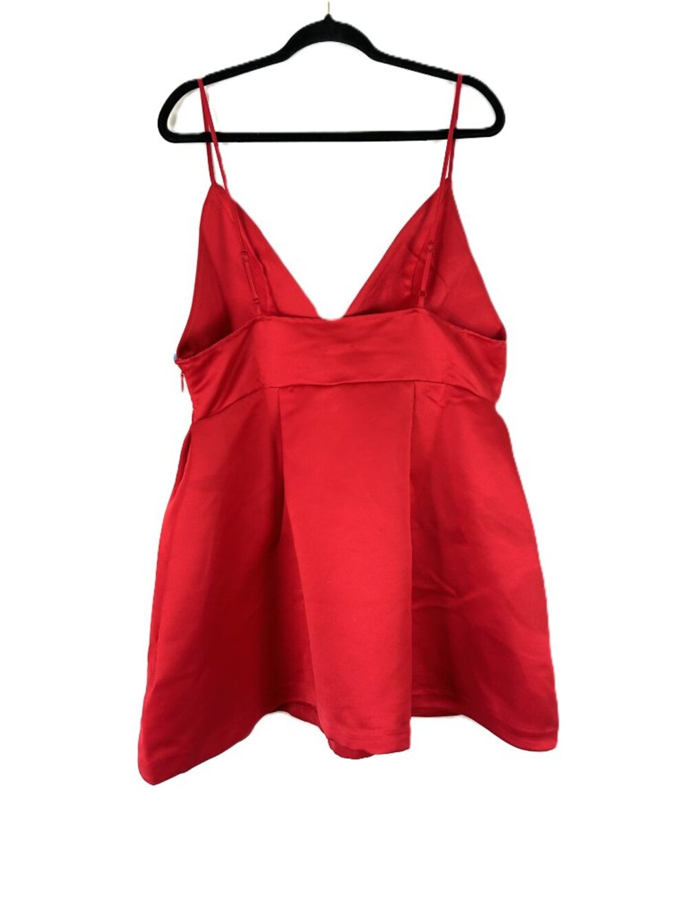 KIMCHI BLUE Petit Fours Fit-And-Flare Satin Mini Dress in Red XL NWT - Picture 3 of 6